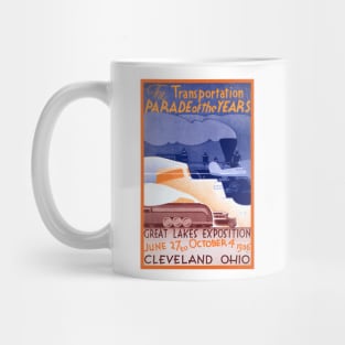 Vintage Travel Poster USA Cleveland Ohio Mug